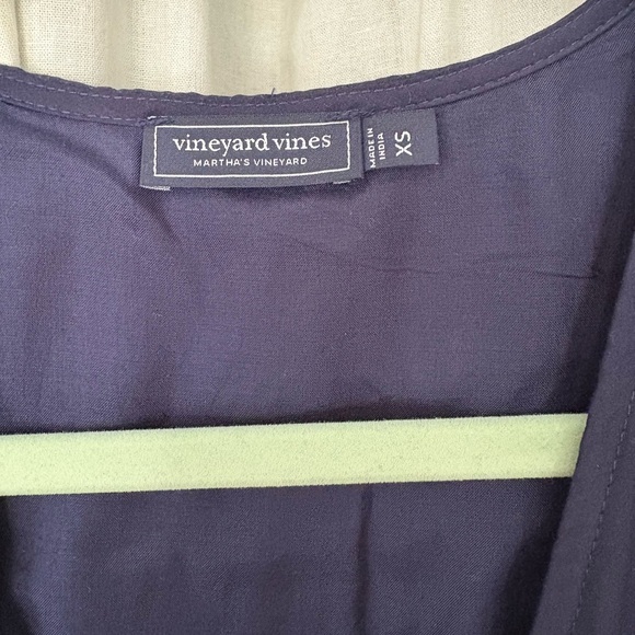 Vineryard Vines Puff-Sleeve Midi Wrap Dress | nautical navy | XS - Picture 7 of 7